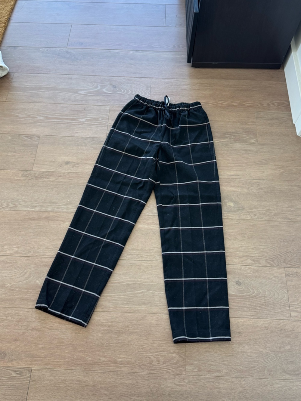 Babaton Black Windowpane Pants